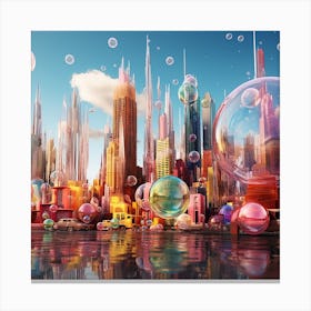 Bubble City Canvas Print