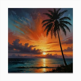 Sunset At The Beach 9 Canvas Print