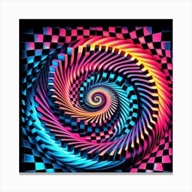 Spiral Psychedelic Art 3 Canvas Print