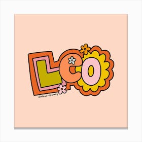 Leo Doodle Letters Canvas Print