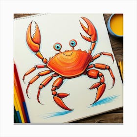 Crab Drawing 1 Canvas Print