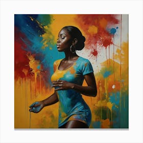 Afro-American Woman Canvas Print