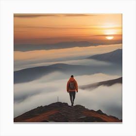 Sunrise In The Mountains Canvas Print