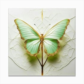 Butterfly On A Leaf Canvas Print