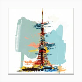 Tokyo Tower Painting Canvas Print