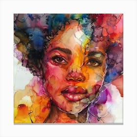 Captivating Presence - Face Bloom Canvas Print