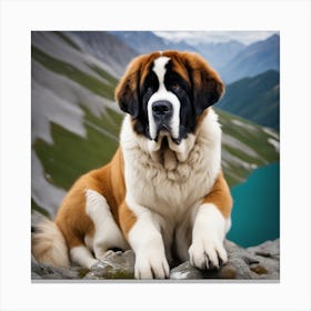 St Bernard Dog 15 Canvas Print