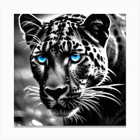 Blue Eyes Of A Leopard Canvas Print