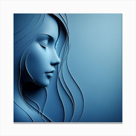 Silhouette a woman 20 Canvas Print