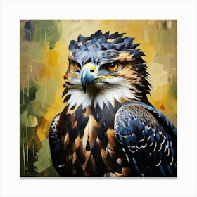 Crowned Eagle Painting in oil Canvas Print