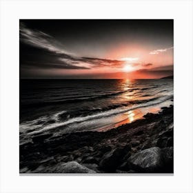 Sunset At The Beach 490 Canvas Print