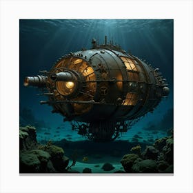 Underwater Spaceship Canvas Print