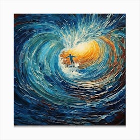 Surfer In The Wave 1 Canvas Print