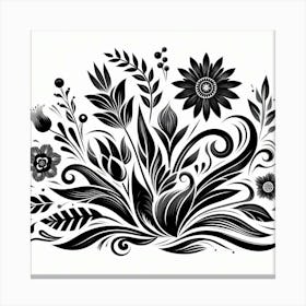 Black and White Abstract Art 259 Canvas Print