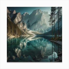 Lake In The Mountains 12 Canvas Print