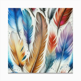 Ornate bird feathers 2 Canvas Print