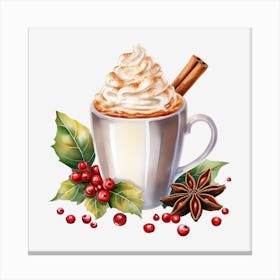 Hot Cocoa With Cinnamon Canvas Print