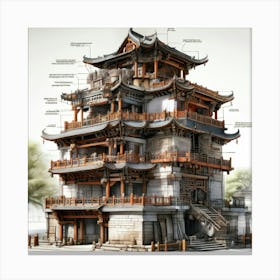 Chinese Building Canvas Print