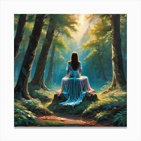 Girl In The Woods 11 Canvas Print