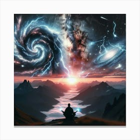 Meditating Man Canvas Print