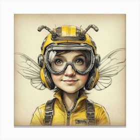 Bee Girl Canvas Print