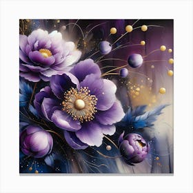 Purple Flowers 1 Canvas Print