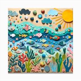 Ocean Collage Canvas Print