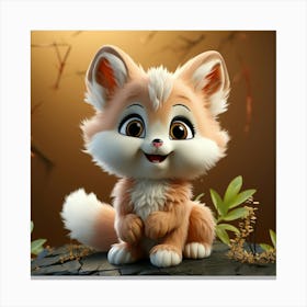 Cute Fox 118 Canvas Print