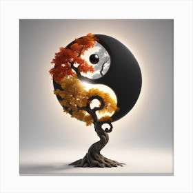 Yin Yang Tree 2 Canvas Print