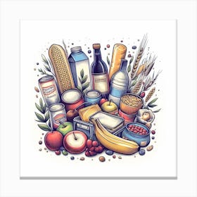 Food Illustration 1 Canvas Print