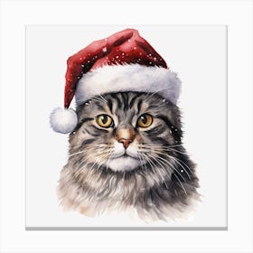 Santa Cat 26 Canvas Print