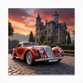 Classic Cars Hyper Realistic Canvas Print