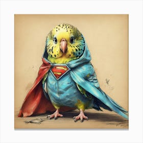 Superman Parrot Canvas Print