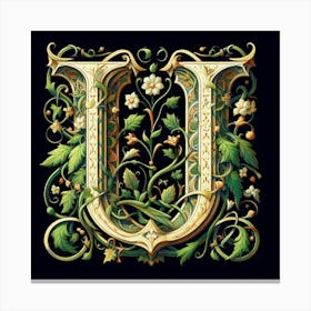 Letter U 2 Canvas Print