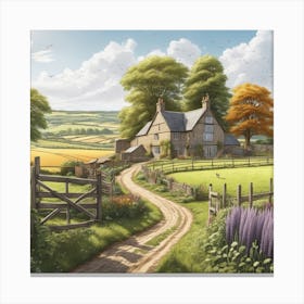 Country Cottage 1 Canvas Print