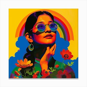 LGBTQ + Rainbow Woman Canvas Print