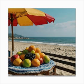 Fruit On The Beach Canvas Print