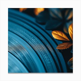 Autumn Leaves On A Record Canvas Print