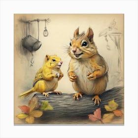 Squirrels 1 Canvas Print