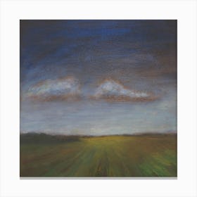 Summer Clouds - classic impressionism square landscape sky nature Canvas Print