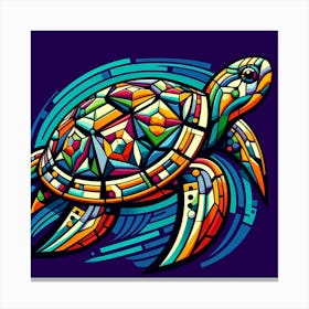 Geometric Art Turtle 2 Canvas Print