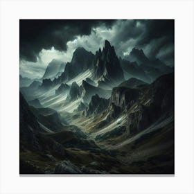 Dark Mountain Landscape 4 Canvas Print