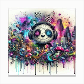 Psychedelic Panda 22 Canvas Print