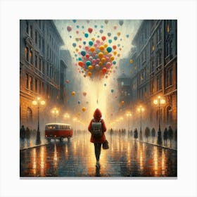 Balloons In The Sky 2 Canvas Print