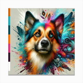 Colorful Dog Canvas Print