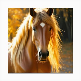 Horse In Autumn 1 Canvas Print