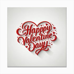 Happy Valentine Day 3 Canvas Print