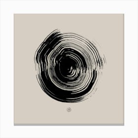 Greige 001 - Art print poster physical item grey gray beige greige abstract minimal modern contemporary black ink wall art square Canvas Print