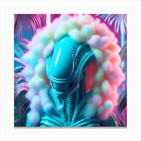 Alien Portrait Pastels 8 Canvas Print