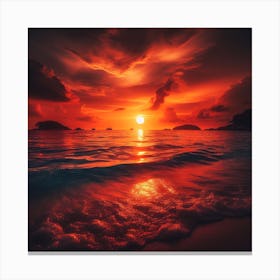 Sun setting 4 Canvas Print